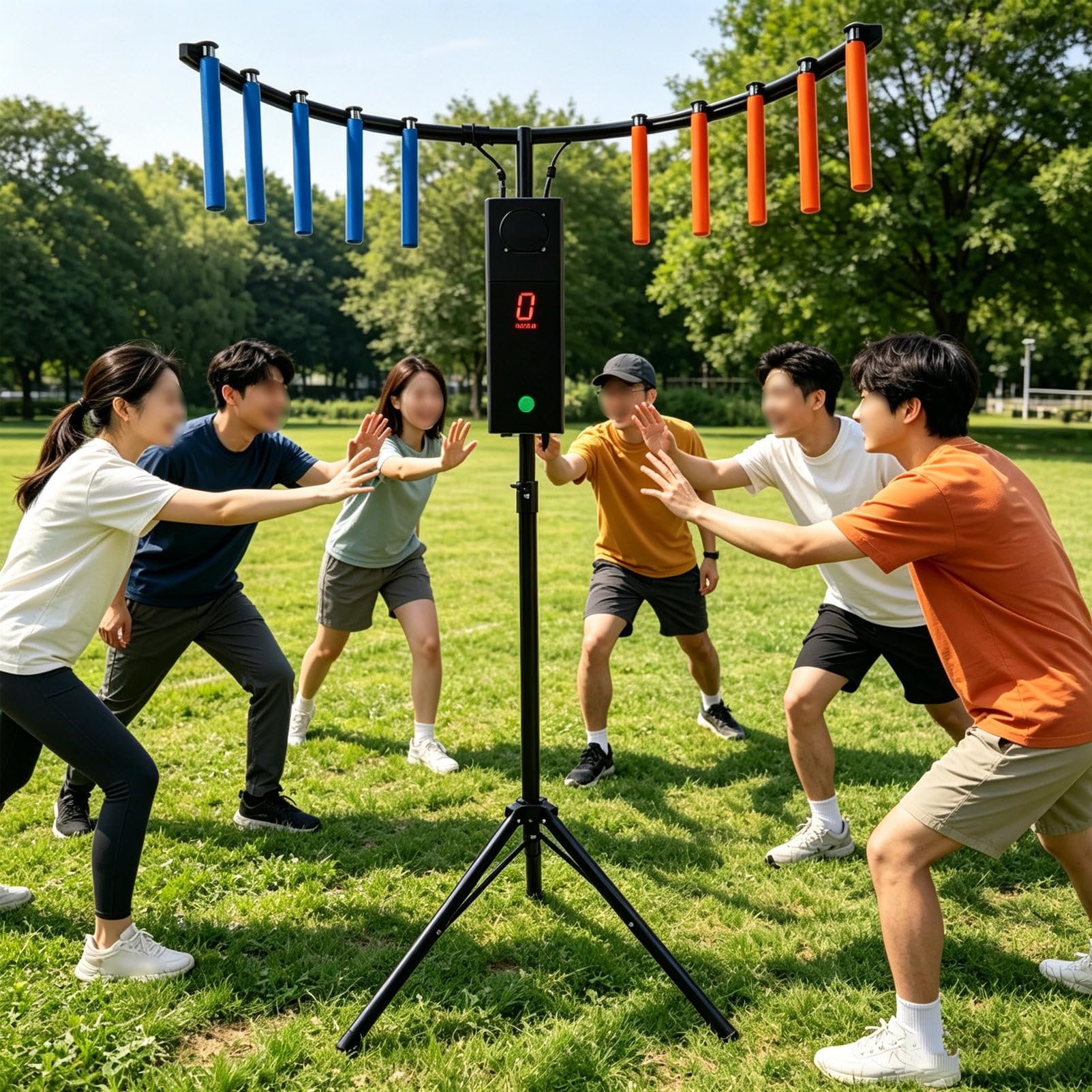 Gra „Reflex Stick Challenge”, Automat Do Gry ZręCznośCiowej „Catch Stick”, Gra TrenująCa Koordynację Wzrokowo-Ruchową, W Zestawie 10 PałEczek, Idealna Na Imprezy Green