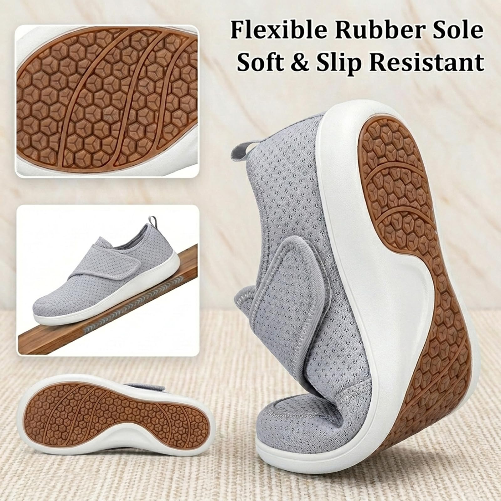 Scarpe da passeggio da donna da uomo larghe scarpe diabetiche per anziani larghezza regolabile artrite edema scarpa casual allargamento scarpe per anziani comode scarpe ortopediche per