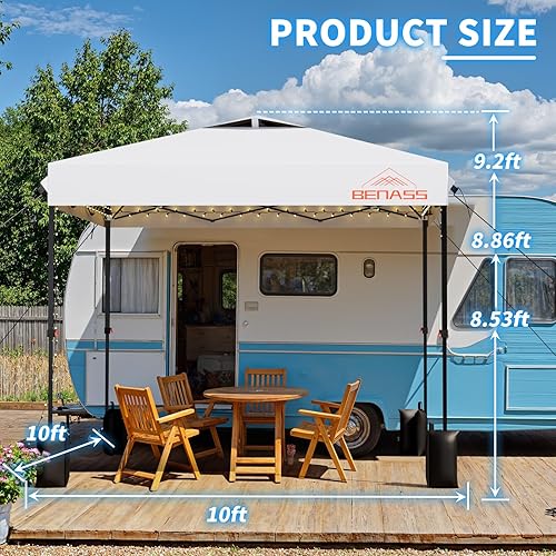 Miniatura 2 de Toldo desplegable de 10 x 10 pies, tienda de campaña fácil de montar, tiendas de campaña resistentes para fiestas, tienda de campaña para eventos