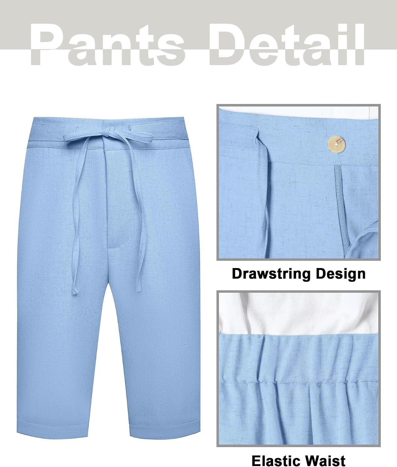 Retro Linen Boys Suit 2 Piece Slim Fit Suits Tuxedo Blazer Short Pants Set Prom Summer Kid Suits Wedding Outfit for Boy