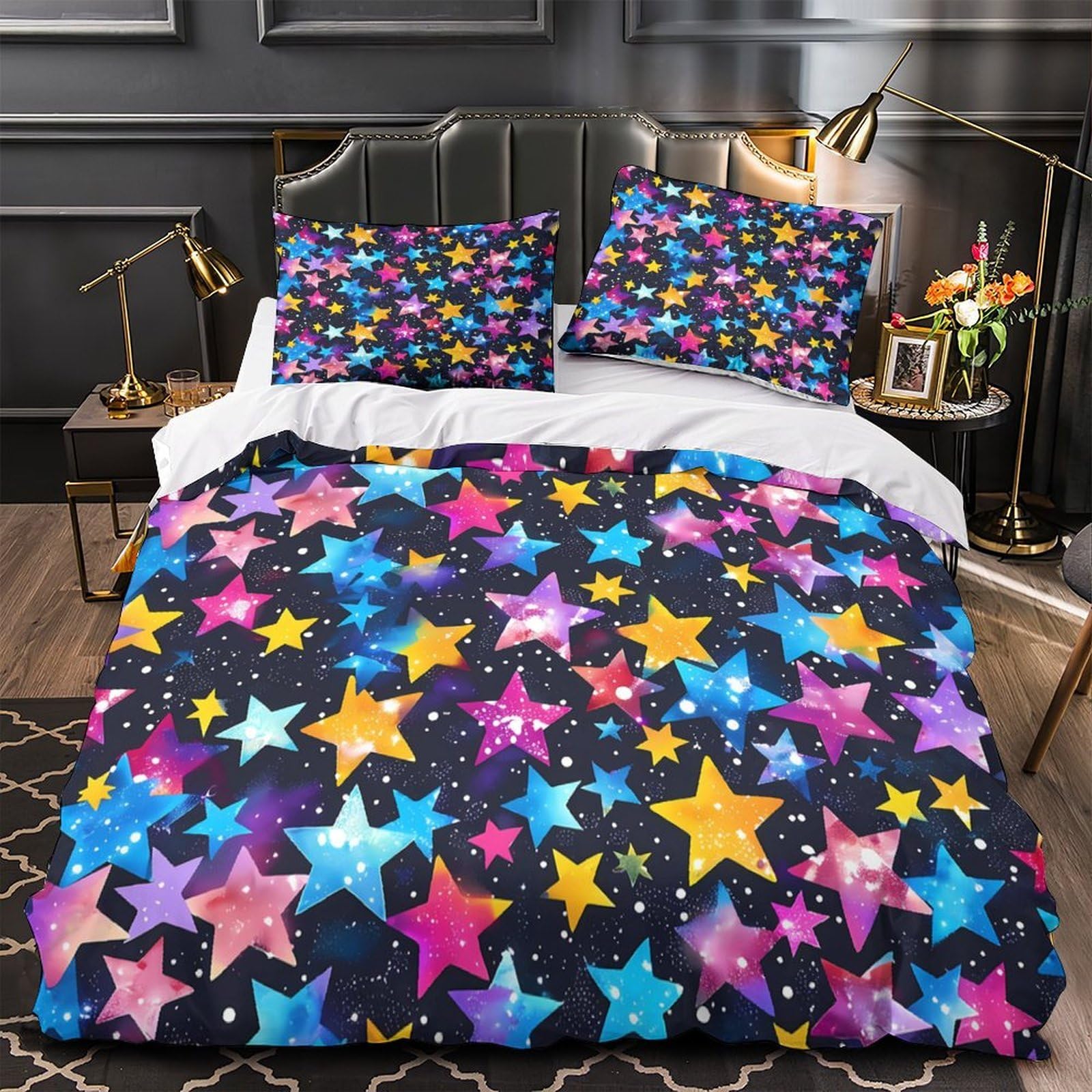 Parure de lit espace violet 260x220 pour transformer une chambre d'ado