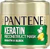 Pantene Smooth and Sleek, Keratin Hair Mask, Up to 72H of Smooth and Shiny Hair in 1 use, 300 ml