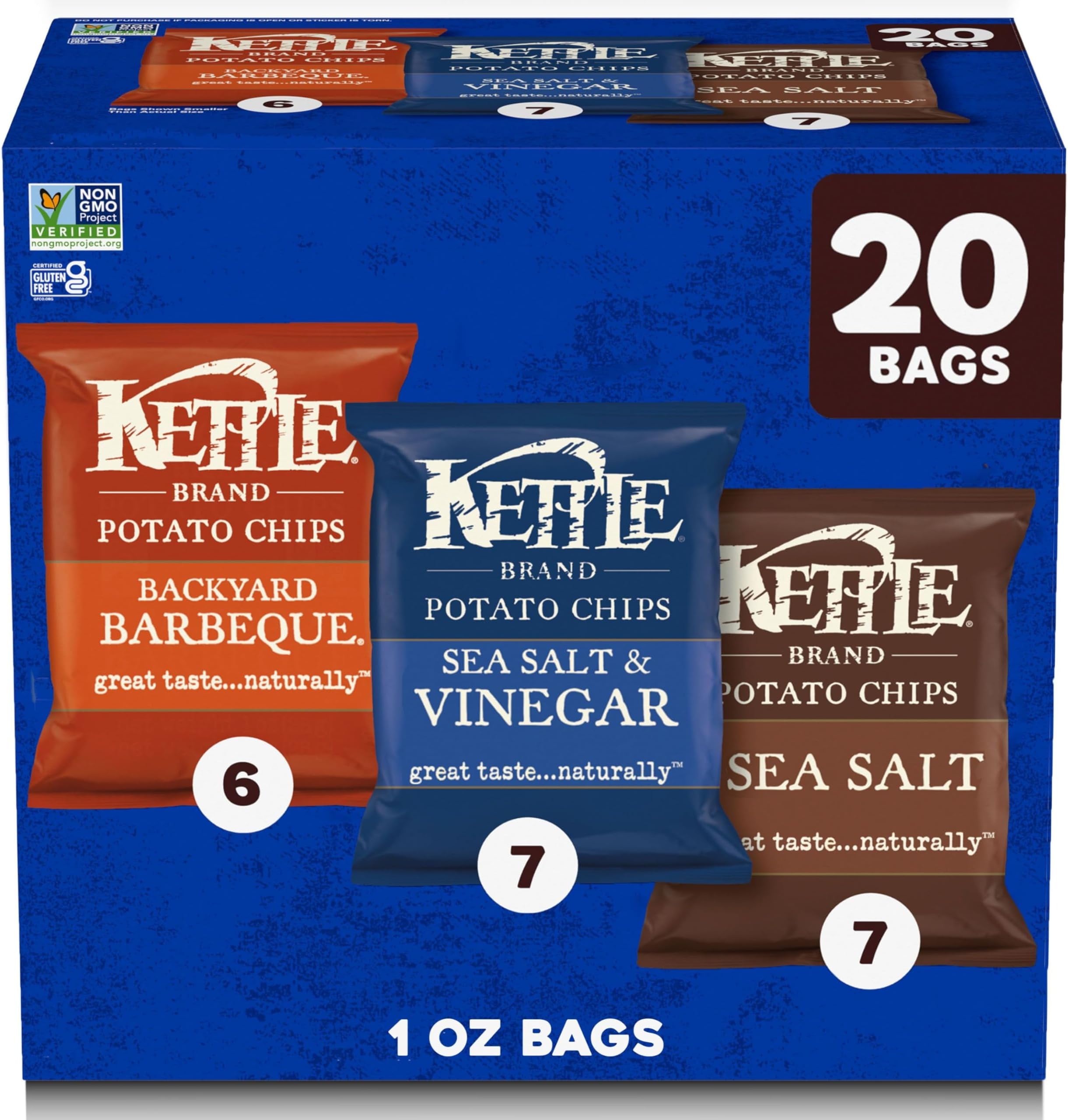 Potato Chips Variety Pack, 1 Oz, 20 Ct