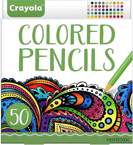 CrayolaLápices de colores 50 unidades colores vibrantes con punta herramientas de arte Variados