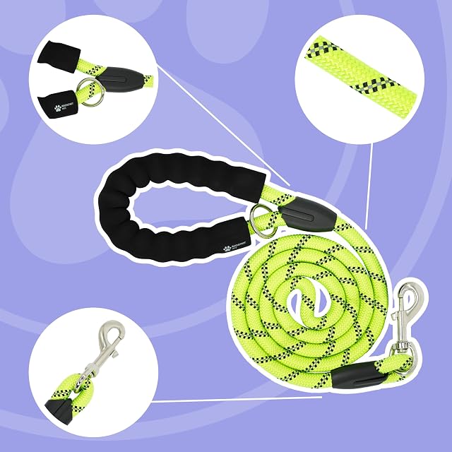 Foto 2 de 8 de Reichstadt Pets Correa Perros Nylon EVA 25RSP084 Lime Green 1,5m