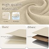 ENUMAIL Boîtes de Rangement avec Couvercle,26x20x17cm,Gris Beige,3 Pièce - 4
