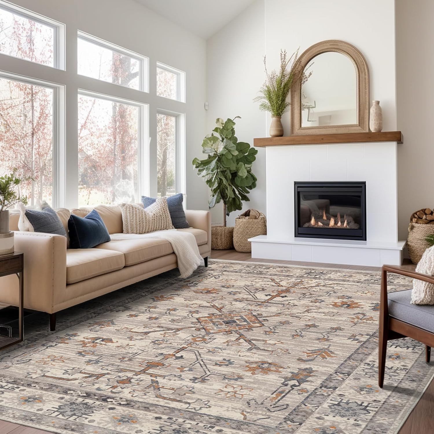 CHICHIC Area Rug 8x10 Washable Rug for Living Room Large