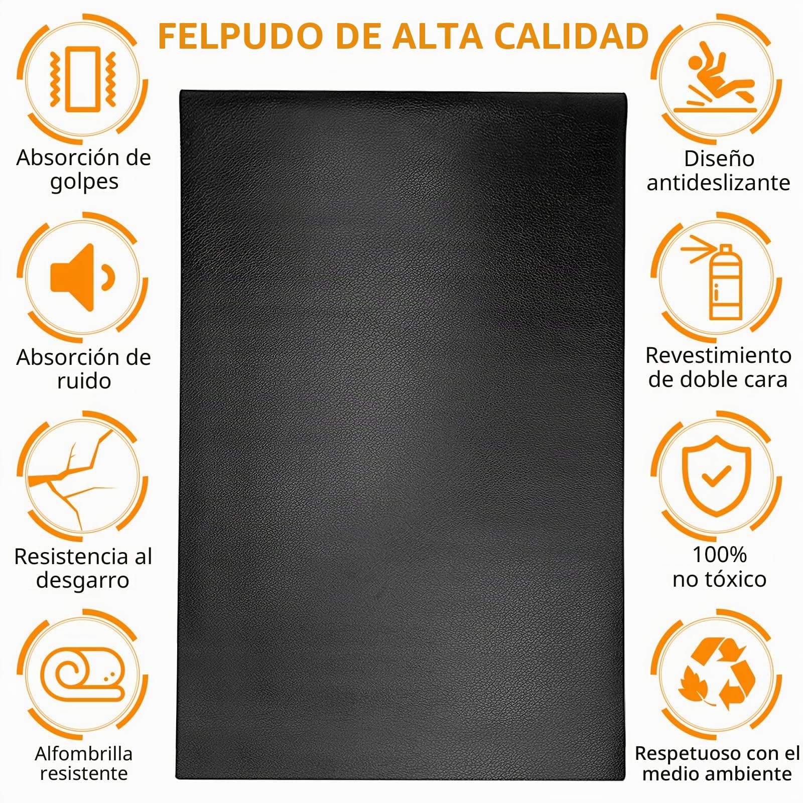 Esterilla de Ejercicio y Equipo de Fitness, Antideslizante, Alfombrilla Protectora de Piso para Cintas de Correr, Ciclismo, Rowers, Cross Trainers y Otros Equipos de Gimnasio, 180cm x 80 cm
