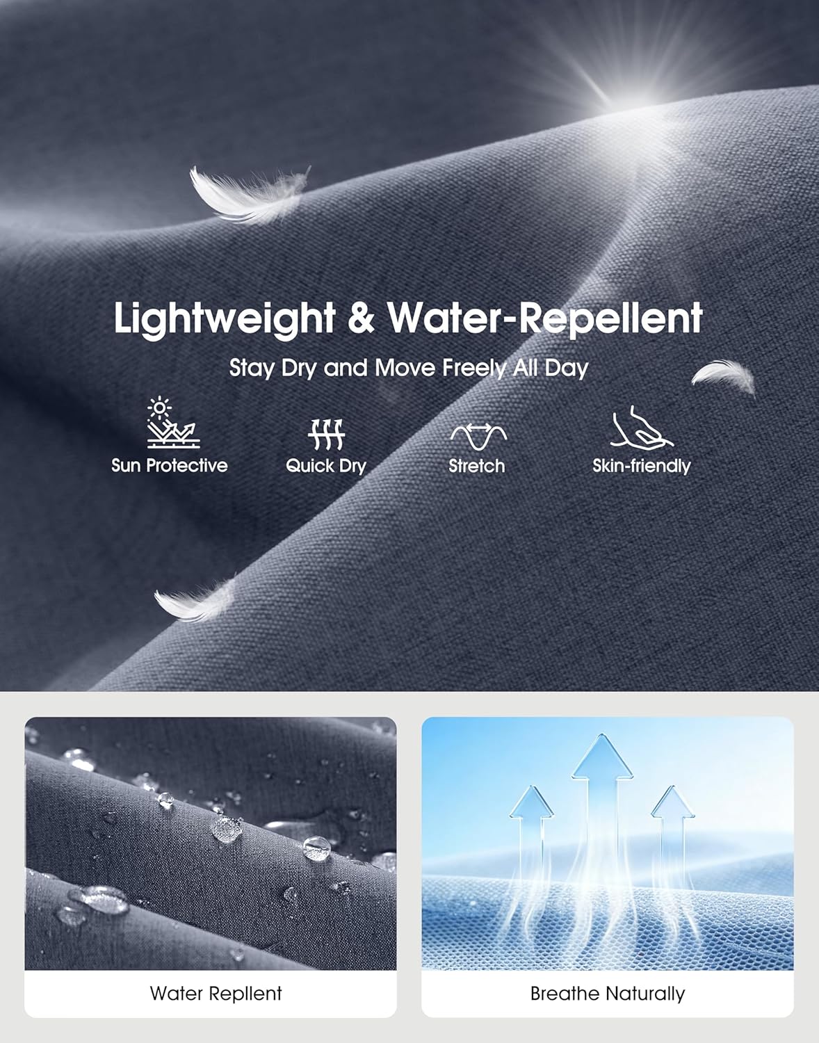 G Gradual Men's Shorts 11" Lightweight Casual Shorts for Men with 3 Pockets Summer Quick Dry Breathable Golf Shorts - Image 4