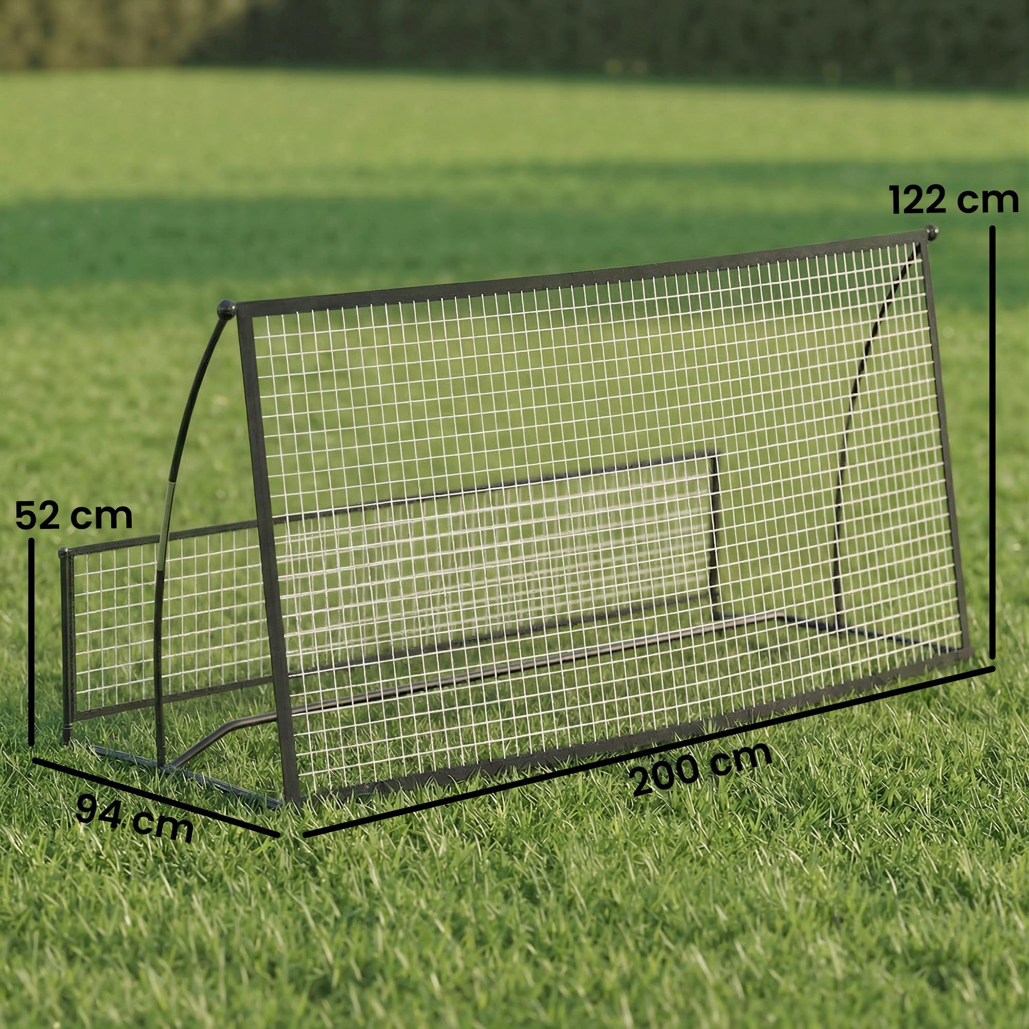 SPORTNOW Filet de Rebond Football Portable 2-en-1 Double Face avec Sac de Transport Pliable Entraînement Noir