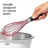 Vista 4 de OXO Good Grips - Batidor de silicona (9 pulgadas), color rojo