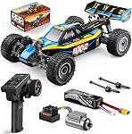 1/12 Sans pinceau RC Voitures pour adultes, Voiture de contrôle pour rapide Max 50 MPH 4X4 Courses à grande vitesse RC Buggy avec 3S 2200 mAh Batterie, rapide hors route RC Camion, adapté comme cadeau pour le rouge débutant