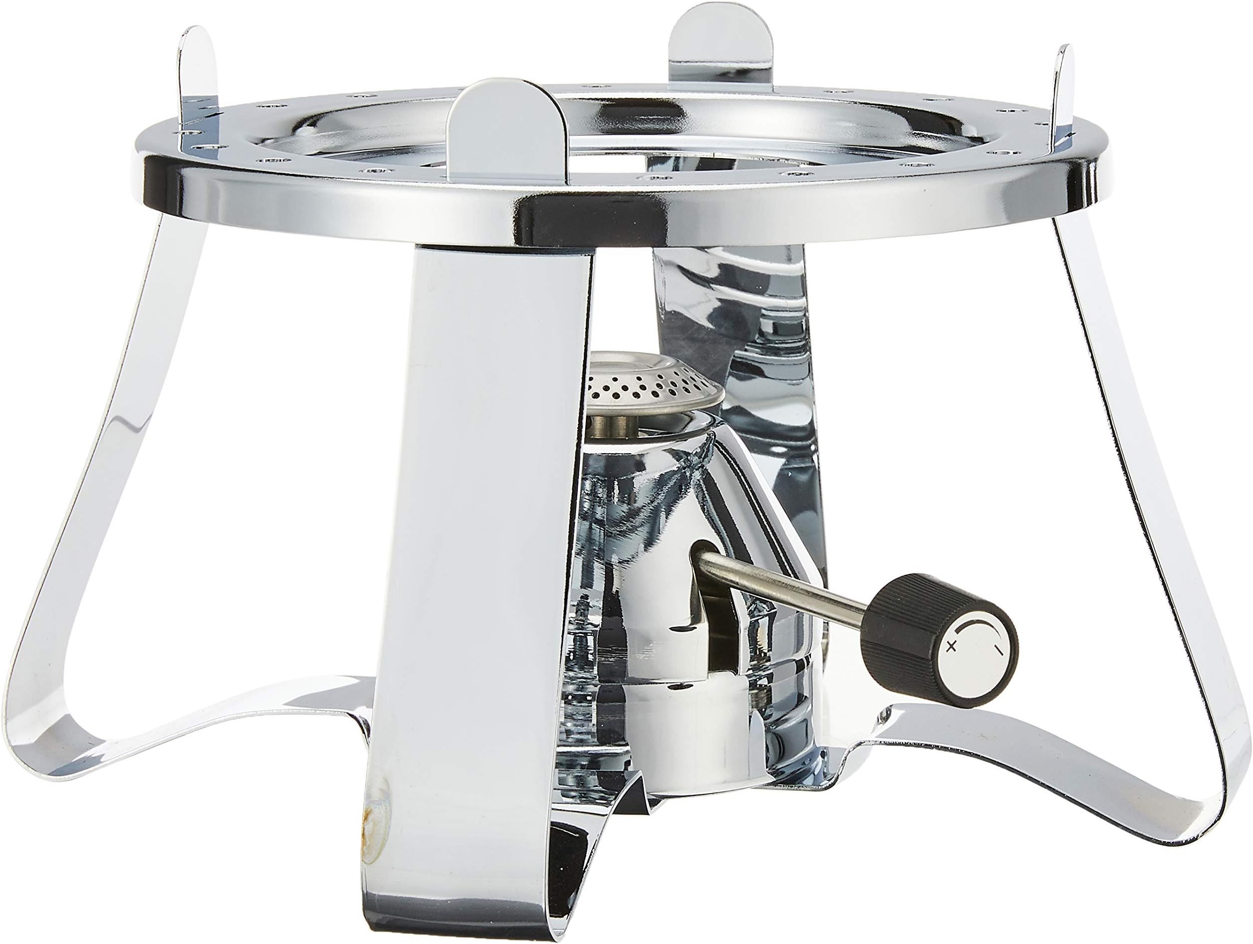Bodum K11423-16 Pebo Stove with Built-In Gas Reserve Silver Stainless Steel 21.9 x 21.9 x 13.3cm