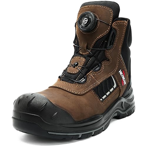 VULTREAK Composite Toe Work Boots for Men and Women – Exceeds Steel Toe Protection, Quick Fit System, Kevlar Puncture-Resistant Midsole, S3 HRO Certified, Heat-Resistant, Waterproof, Rubber Slip-Resistant Outsole, Safety Shoes for Industrial & Welding Use
