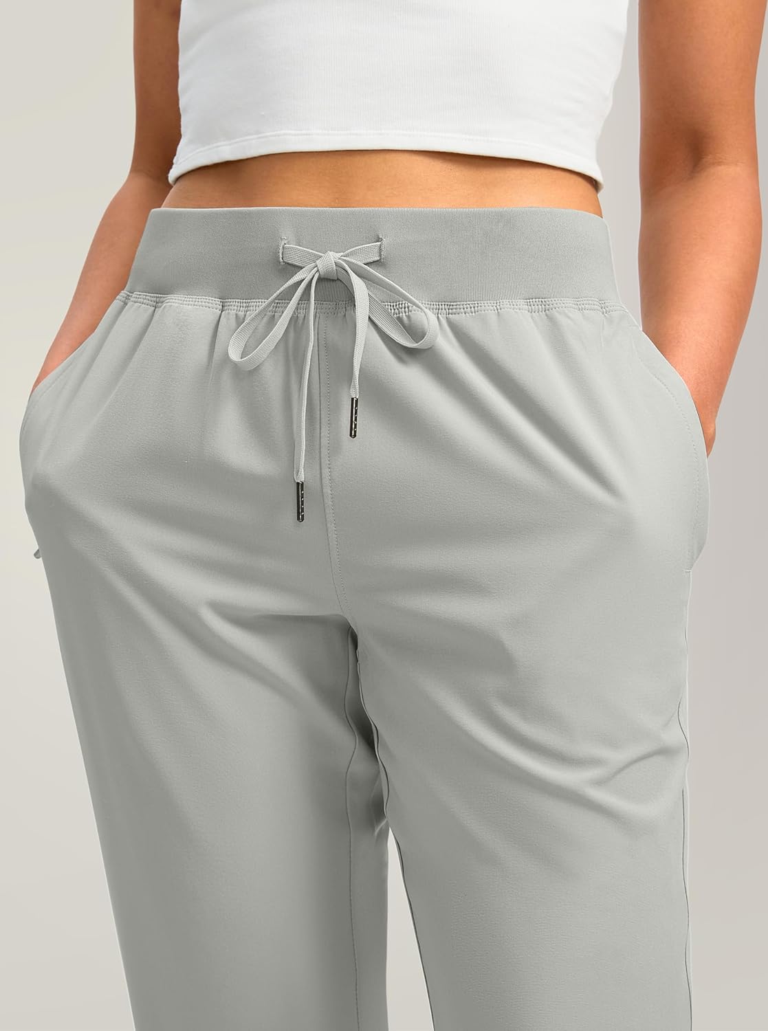 Soothfeel Women's Joggers with Zipper Pockets Lightweight Running Gym Travel Casual Workout Athletic Joggers Pants for Women - Image 4