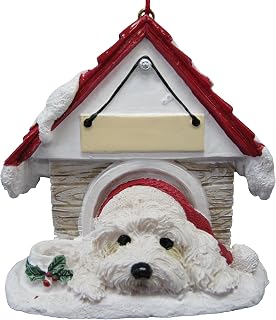 Havanese Ornament A Great Gift For Havanese Owners Hand Painted and Easily Personalized "Doghouse Ornament" With Magnetic Back