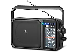 Portable AM FM Transistor Radio with Bluetooth, Rich Bass