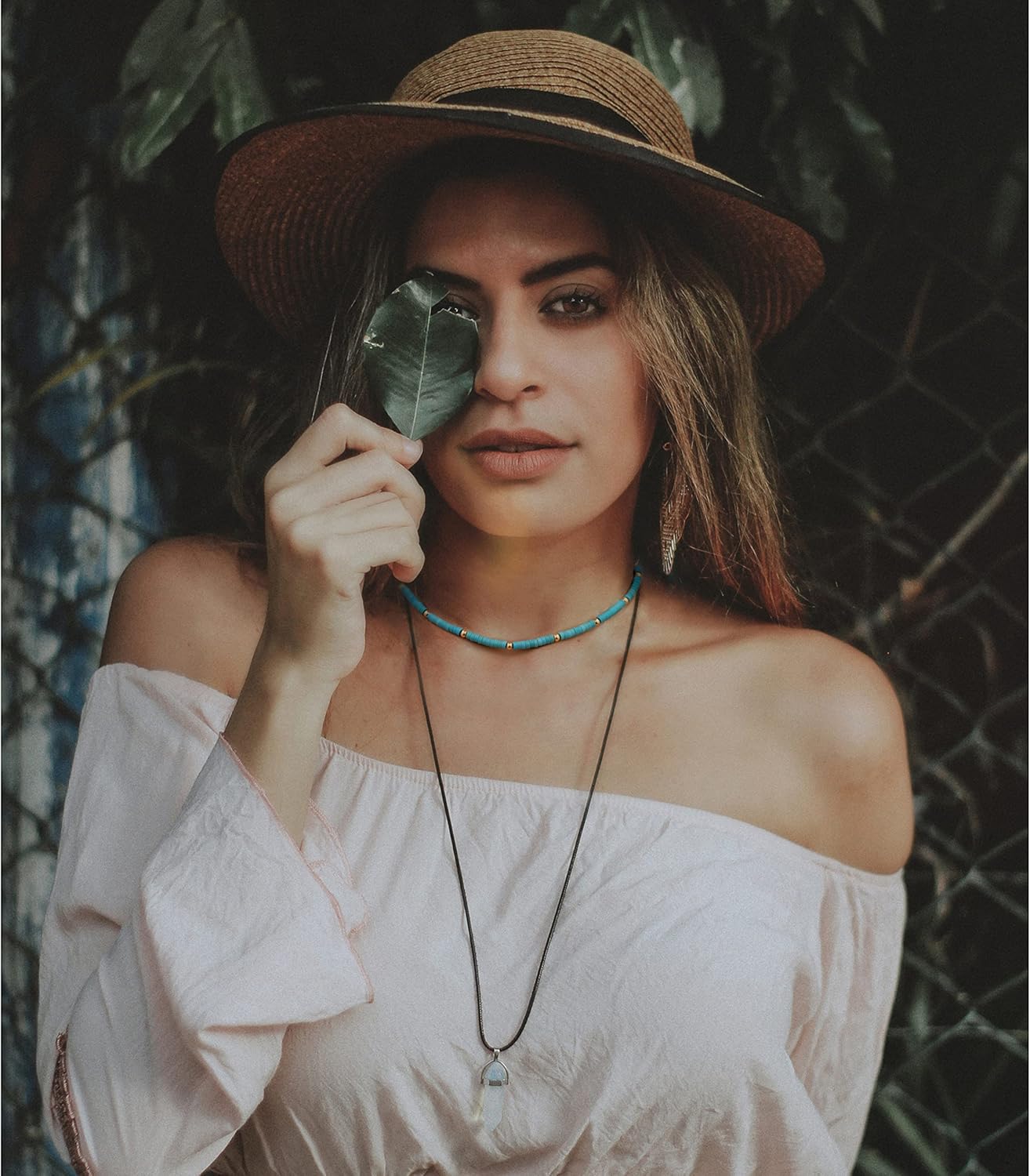 CANEVINKA Bohemian Beaded Choker Necklace 18K Gold Plated Bead Pendant Necklace Vintage Handmade Jewelry for Women - Image 6