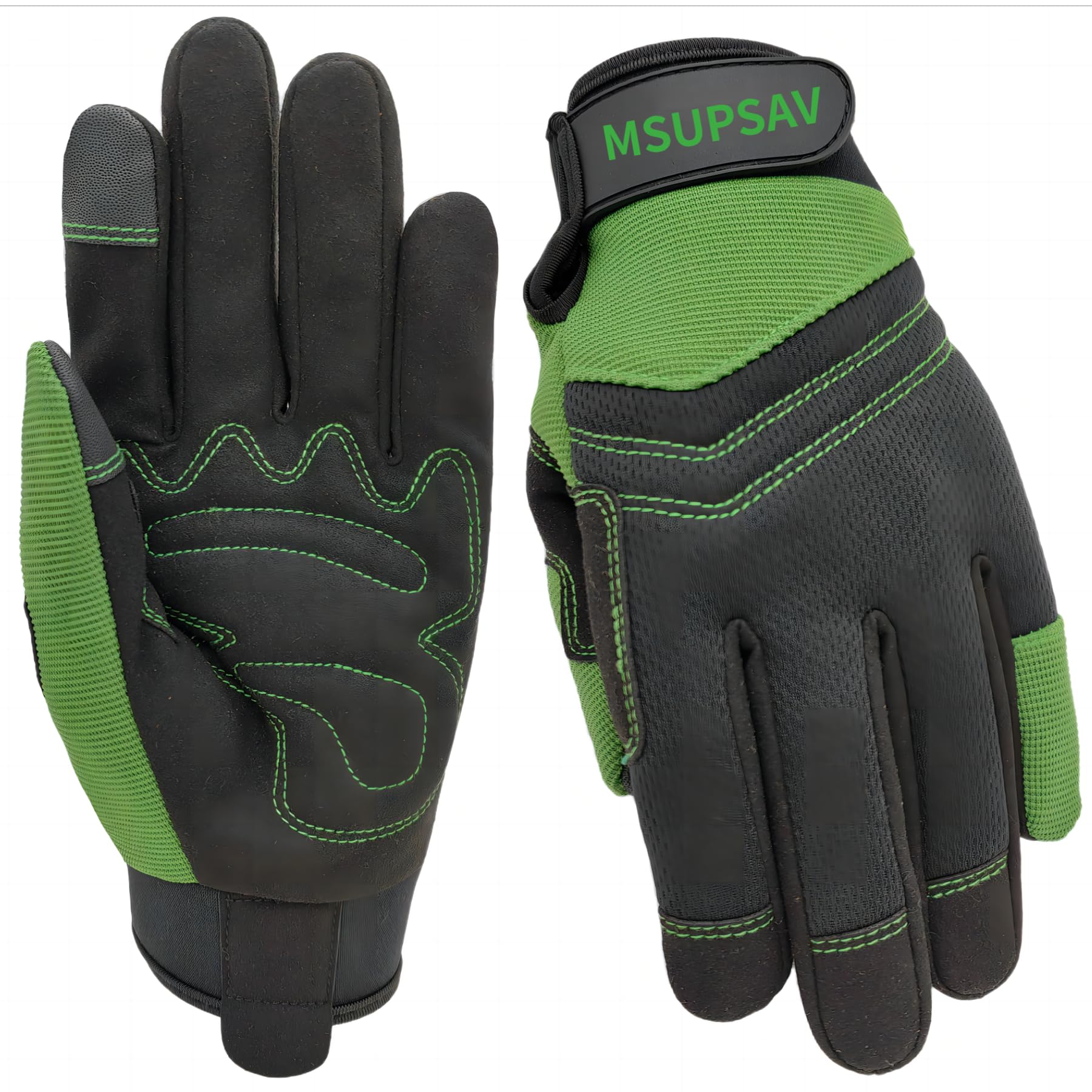 Dornensichere und durchstichfeste Gartenhandschuhe mit Griff, Gartenhandschuhe für Damen, Leder-Arbeitshandschuhe, Geschenke (grüne Arbeitshandschuhe, Größe XL)