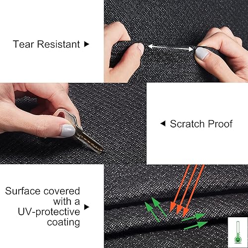 Miniatura 10 de SYERAL Juego de 4 fundas para neumáticos no tejidas de 5 capas mejoradas, impermeables, antiUV, nieve, sol, lluvia, para remolques, caravanas,