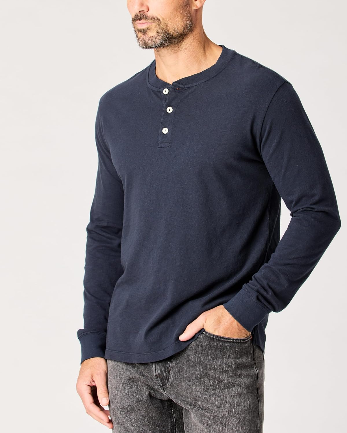 Huckberry Flint and Tinder The Vintage Slub Long Sleeve Henley, Mens Shirt - Image 6