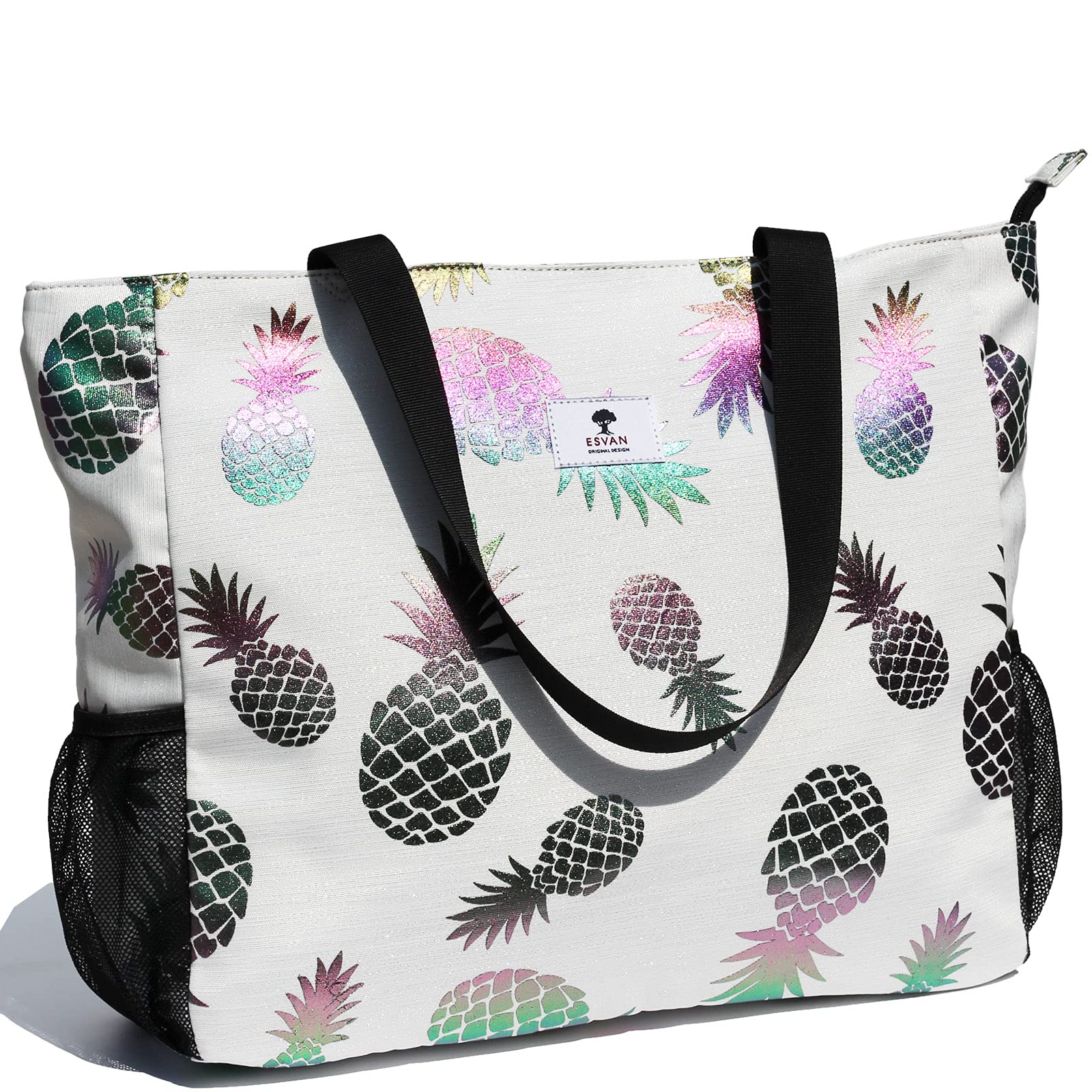 ESVAN Large Lightweight Water Resistant Beach Bag 20 Inch Womens Oversized Tote Bag for Gym, Beach, Travel, Pool, Yoga, Nurse, A4, XL, Fashion โ image 1