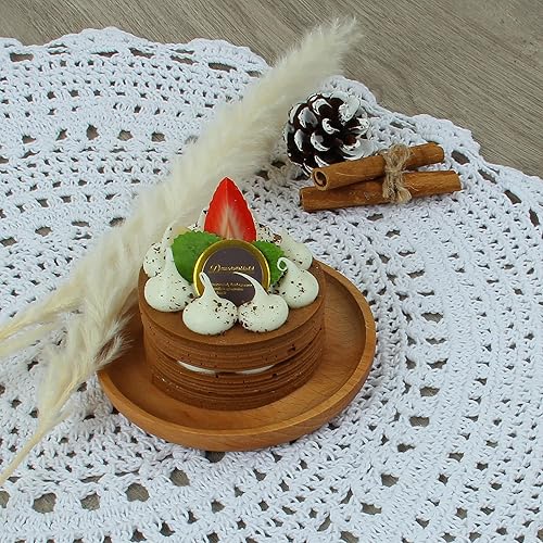 Miniatura 6 de Pequeño kilofly ganchillo hecho a mano redondo de algodón de mesa encaje manteles individuales blondas para tazavaso Value Pack Set de 4, medallón,