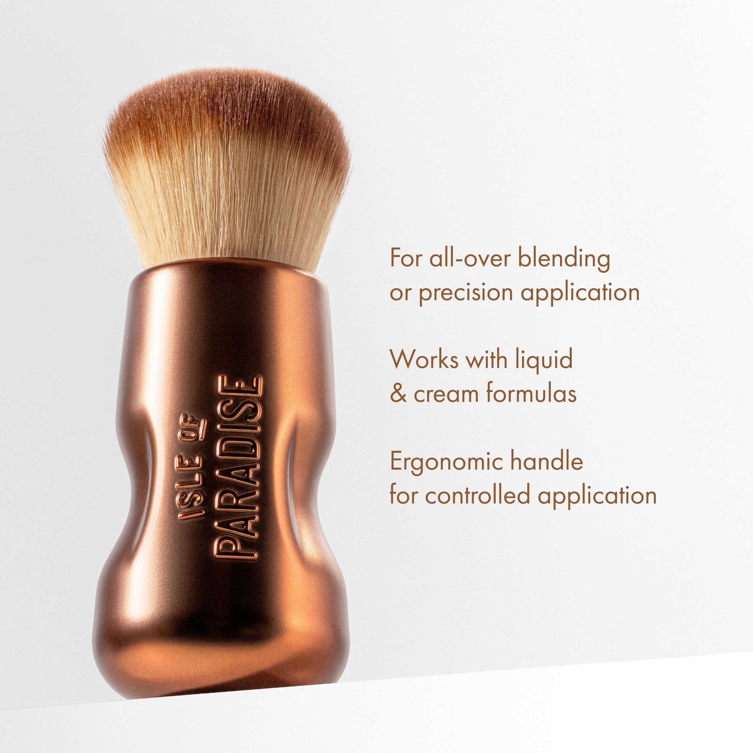 Isle of Paradise Face + Body Bronzing Brush, Dense Vegan Kabuki Brush