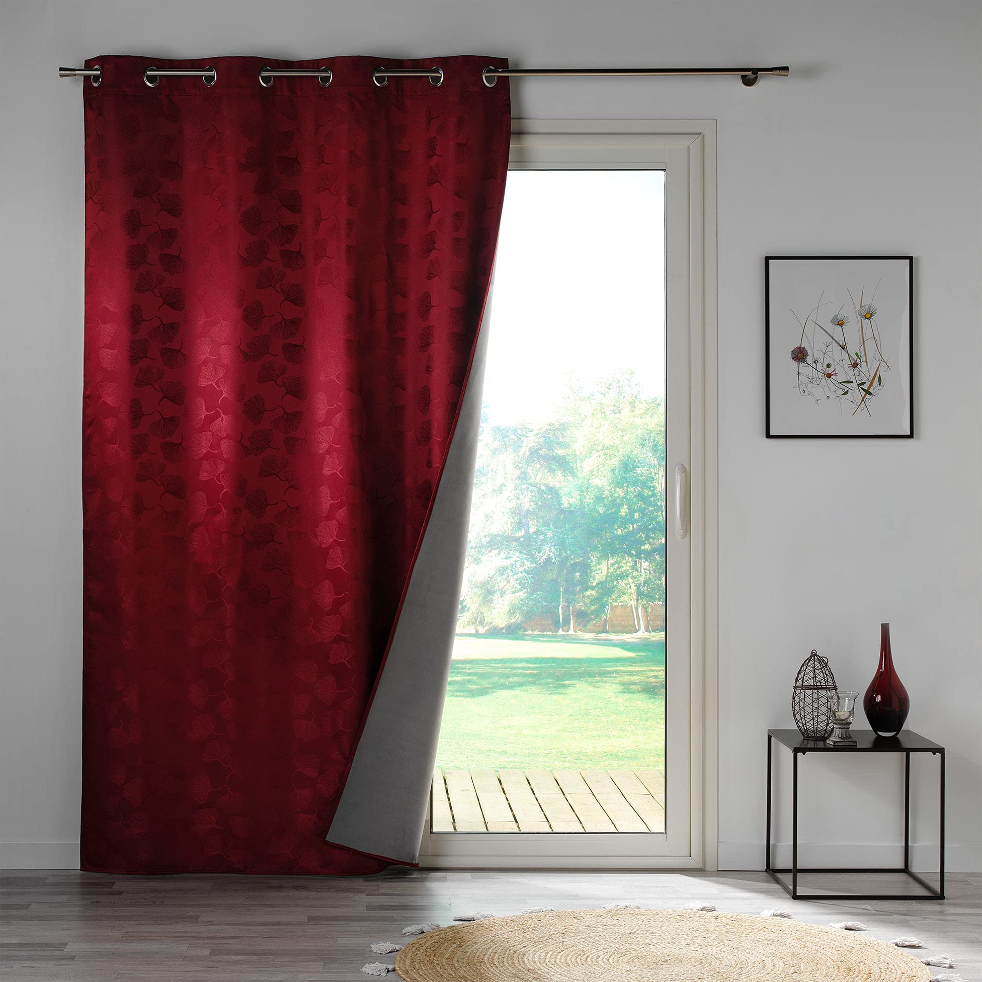 Tenda INSPIRE Bistro rosa occhiello 140 x 300 cm | Leroy Merlin