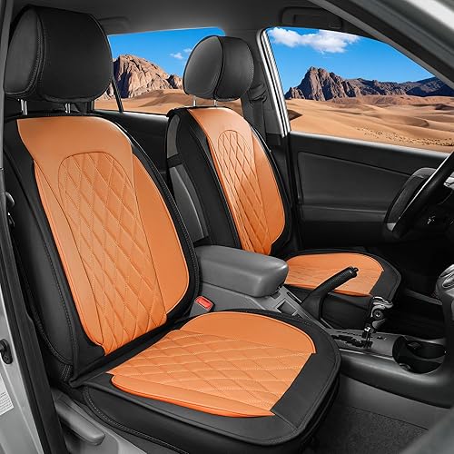 Miniatura 14 de LINGVIDO - Fundas de piel para asientos de automóviles, transpirables, accesorios de ajuste universal para automóviles y camionetas, asientos Azul