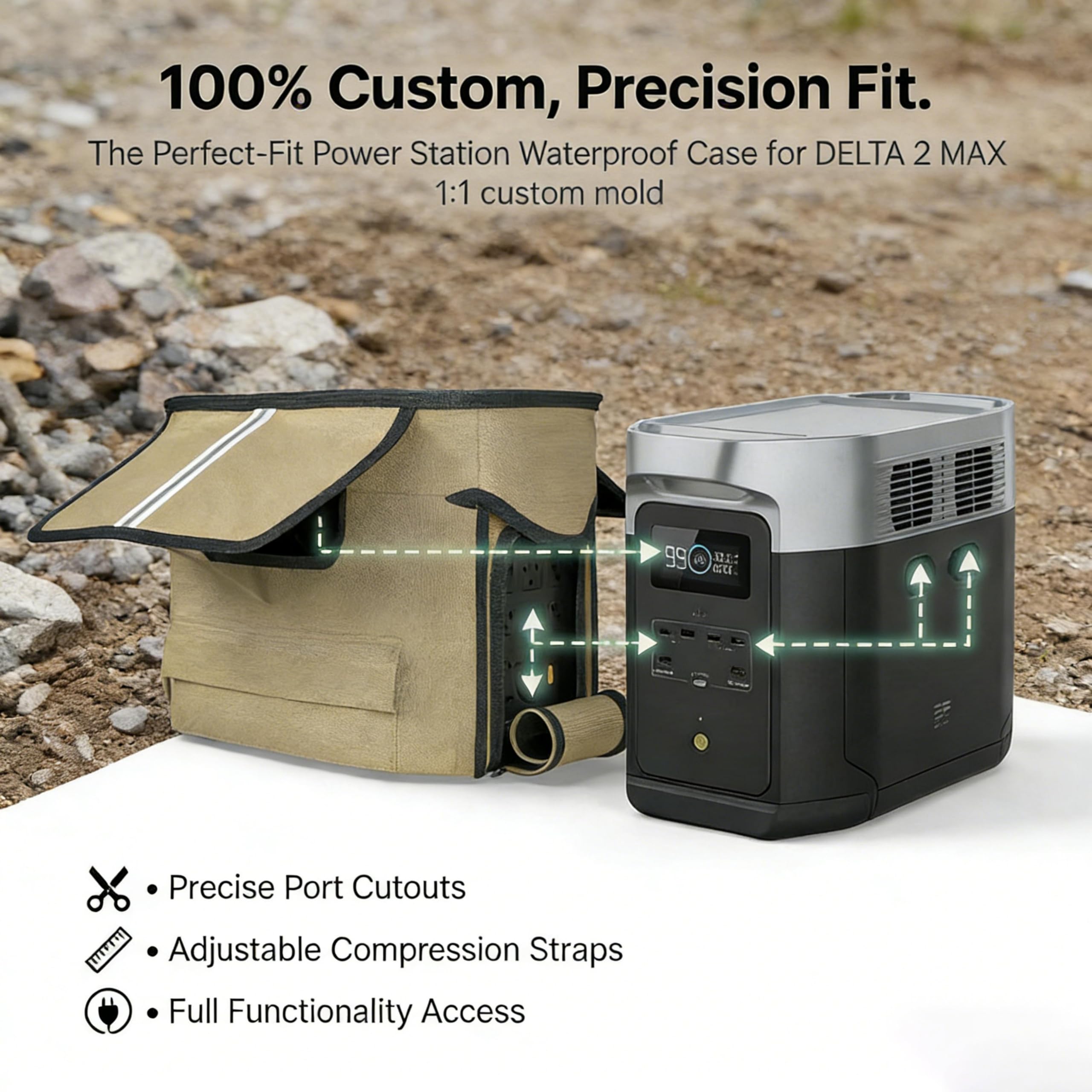 Amazon.co.jp: Power Station防水ケース、EF ECOFLOW DELTA 2 MAX