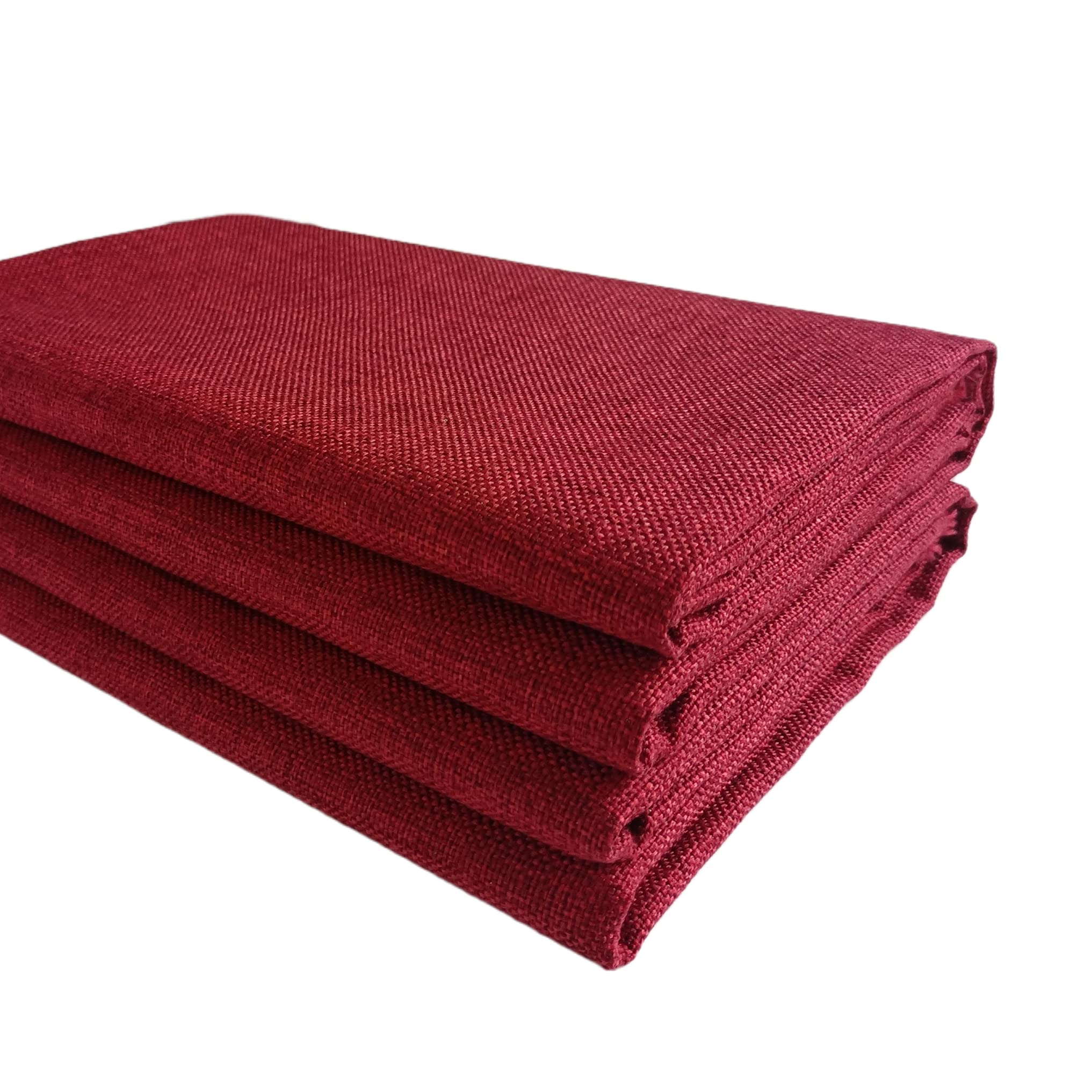 Tinakim Red Faux Linen Upholstery Fabric, For Sofa Couch Chair Cover Material Diy ( 22, 2 Yard (57X 72 Inch))