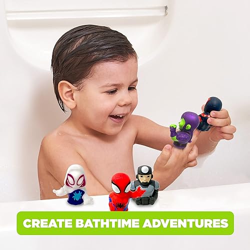 Miniatura 3 de Ginsey Spidey and His Amazing Friends - Juego de marionetas de dedo de 5 piezas, juguetes de baño, recuerdos de fiesta, 1.0 unidades, 0.145 libras