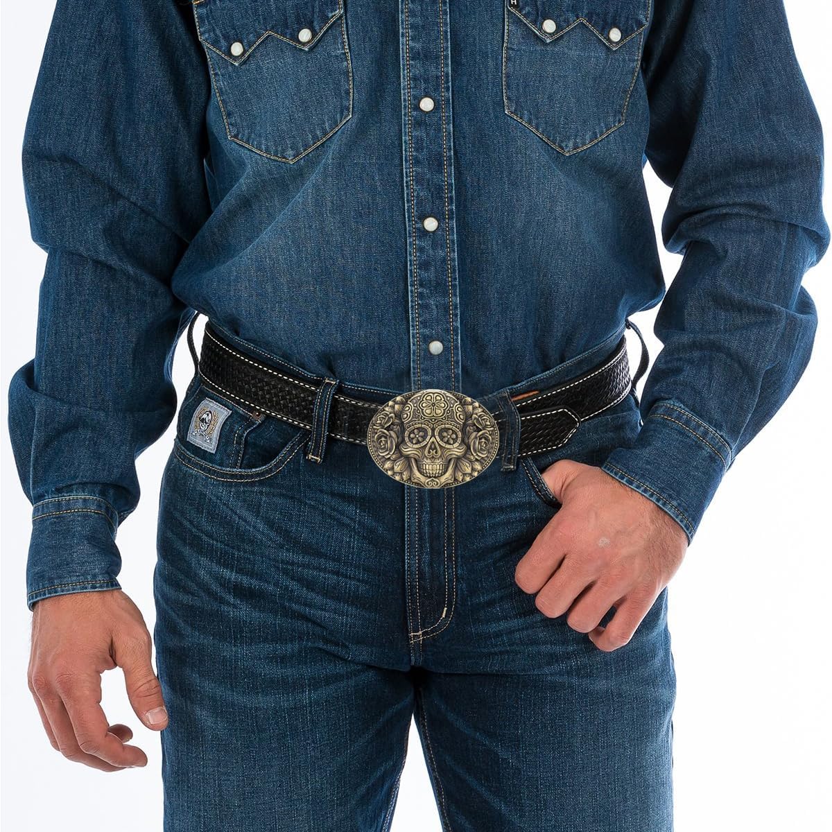 JAOYU Long Horn Western Belt Buckle for Men Women Cowboy Belt Buckle Vintage Cowgirl Belt Buckles Horse Deer Belt Buckle