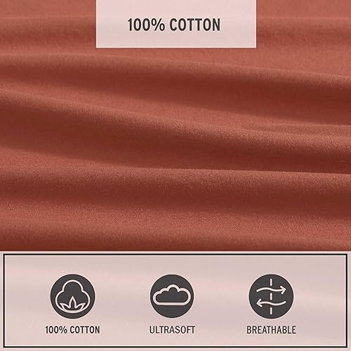 Miniatura 6 de Eddie Bauer Juego de sábanas tamaño King, juego de ropa de cama de percal lavado con bolsillos profundos, súper suave, 100% algodón de lujo con