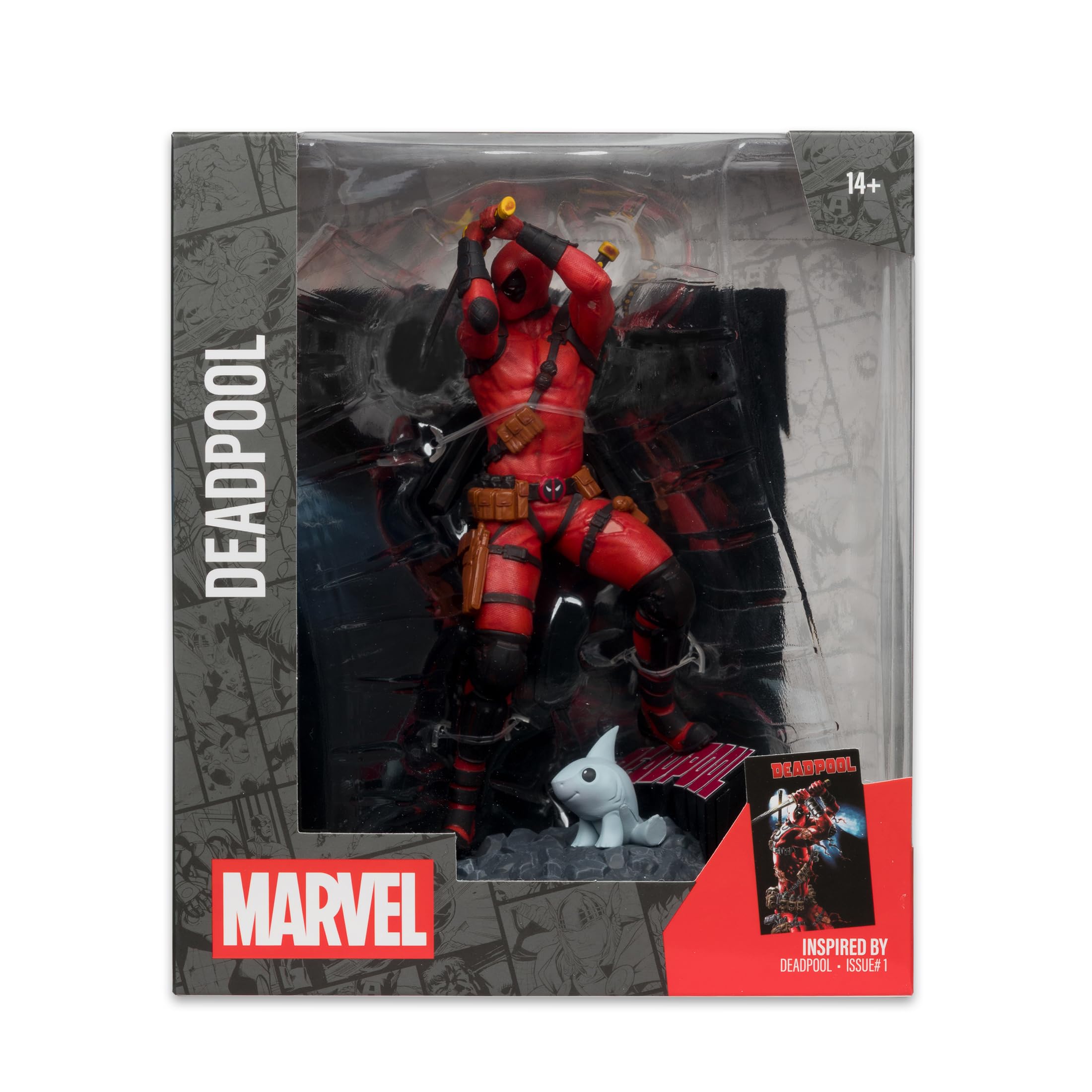 McFarlane Toys - Marvel Deadpool - Coleccionable a Escala 1:10 con Escena (Deadpool #1)
