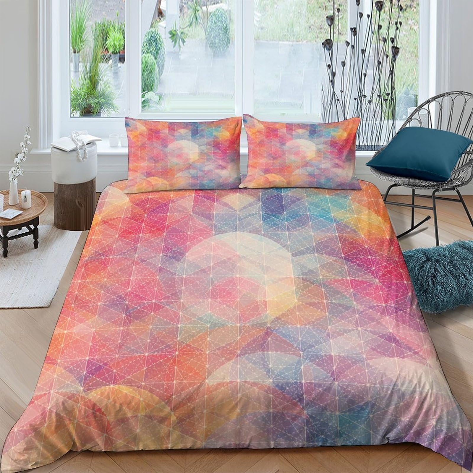 Ctjqhvkz Style-3 3D Printed Sunset Dream Fitted Sheet Microfiber Soft Pastel Clouds Mattress Cover For Bedroom Guest Room Decor Single（135X200cm）