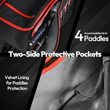 A11N SPORTS Tournament Pickleball Bag Backpack for Men & Women, Holds 4 Paddles, Shoe Compartment, Fence Hook