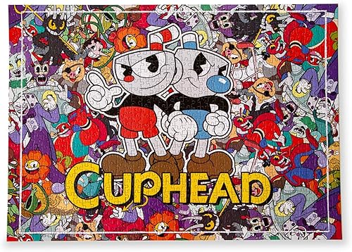 Cuphead and Mugman Collage - Rompecabezas de 1000 piezas rompecabezas de cerebro para niños y adultos 28 x 20 pulgadas Cuphead and Mugman Collage - Rompecabezas de 1000 piezas rompecabezas de cerebro para niños y adultos 28 x 20 pulgadas