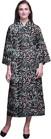 Long Robes for Women Printed Bride Getting Ready Bridesmaid Robes Cotton Bathrobes