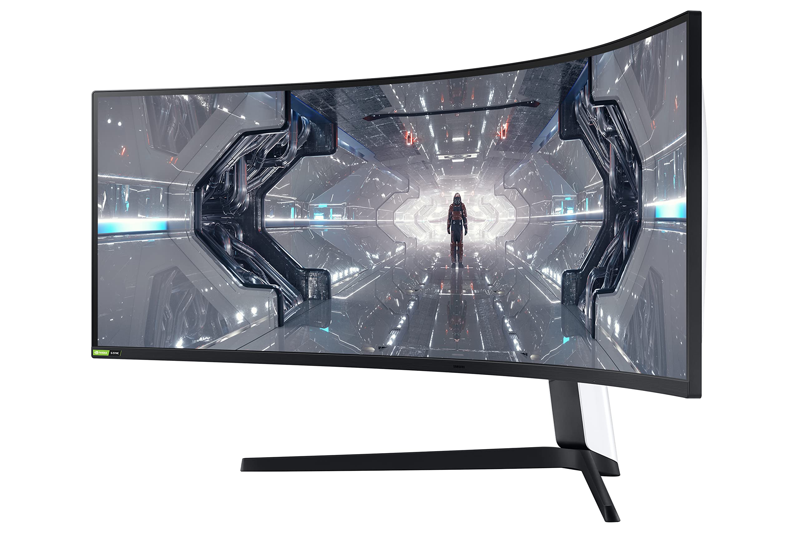Samsung Monitor Gaming Odyssey G9 (C49G95), Curvo (1000R), 49", 5120x1440 (Dual QHD), 32:9, HDR1000, HDR10+, VA, 240 Hz, 1 ms, Freesync Pro, G-Sync, HDMI, USB 3.0, Display port, Ingresso Audio, HAS