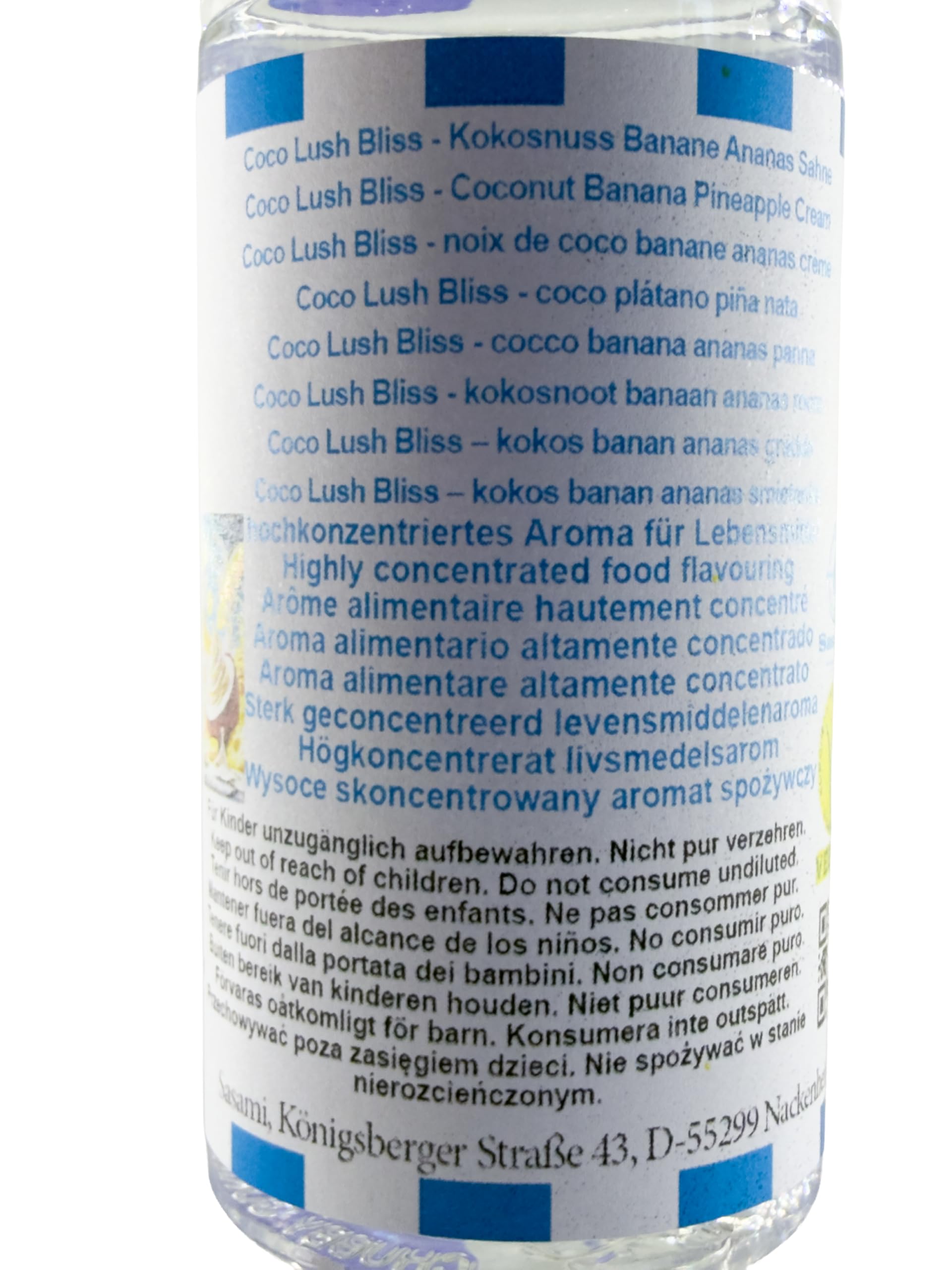 Coco Lush Bliss – kokos banan ananas śmietanka aromat koncentrat – Wegański – Sasami – 100ml