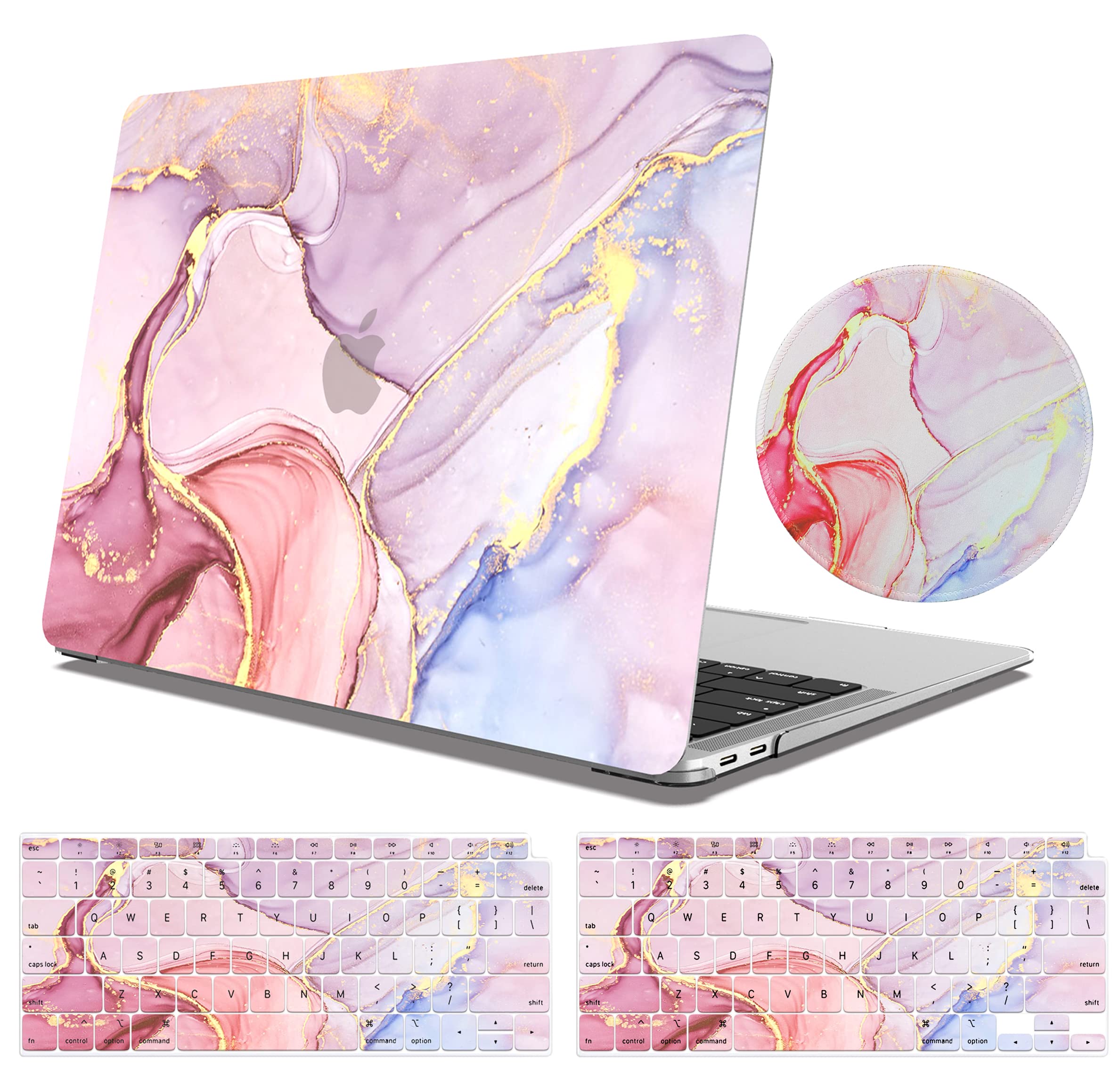 Compatible with MacBook Air 13 inch Case 2022 2021 2020 MacBook Air M1 Case A2337 A2179 A1932 ,Plastic Hard Shell Cases & Mouse Pad & Keyboard Cover for MacBook Air 13 inch with Touch ID