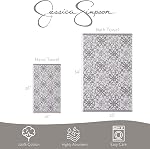 Jessica Simpson - Bath Towel 4 Piece Set, Aziza, Premium Bathroom Decor, Includes 2 Hand Towels and 2 Shower Towels, 100% Cotton & Machine Washable, Skyrocket Grey