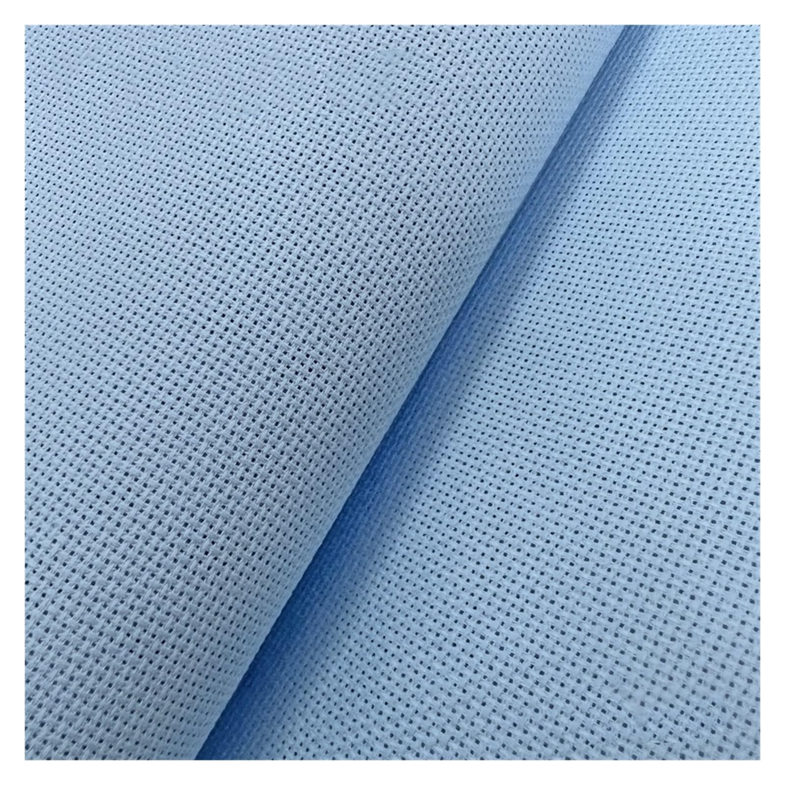 Tkanina do haftu, Tkanina do haftu krzyżykowego 16CT, płótno, 100x150 cm, rzemieślniczego, robótek ręcznych, rękodzieła DIY(16ct Light Blue)