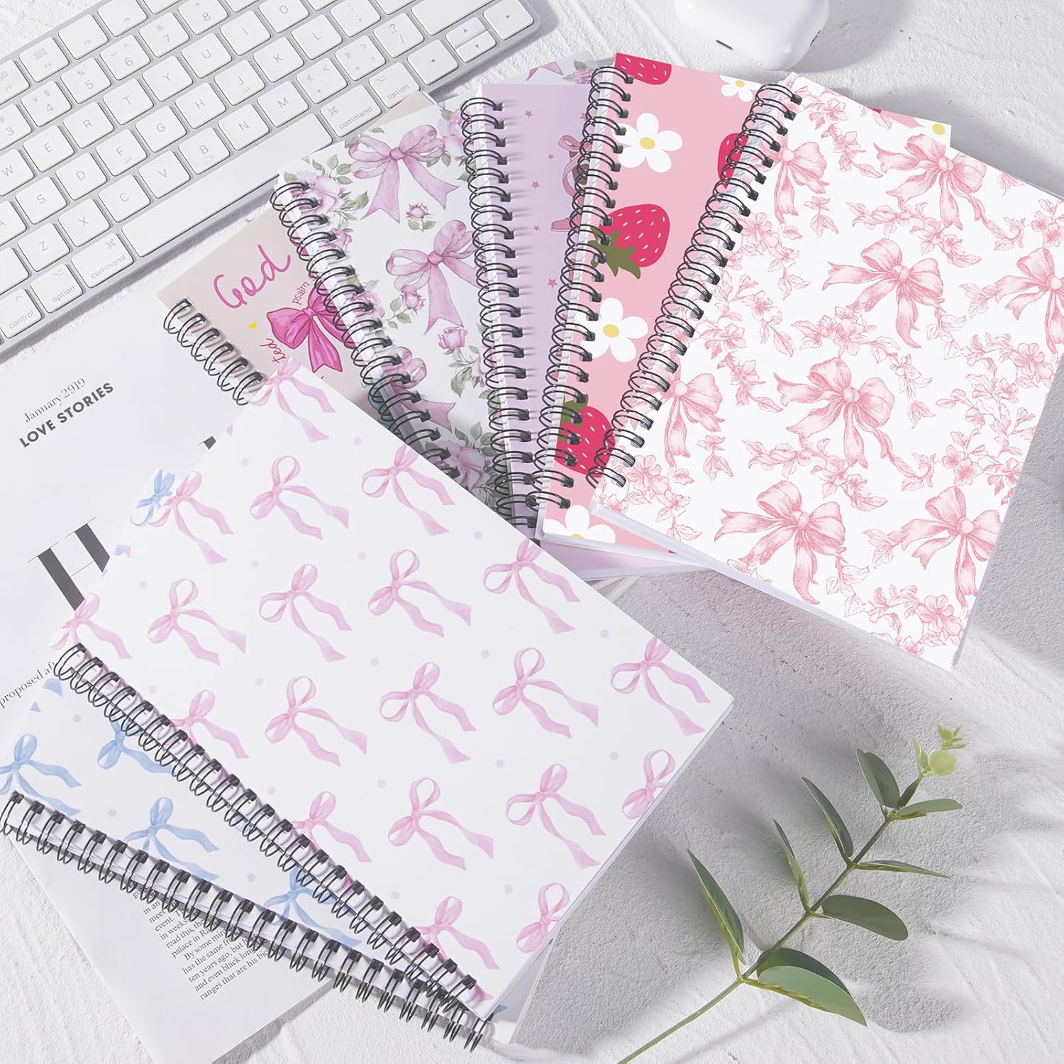 Coquettte Pink Bow Notebook - Preppy Stuff Preppy School Supplies Cute Spiral Notebook 5.5 x 8.3 Inches Aesthetic Journal School Office Stationary for Girly Women - Image 7