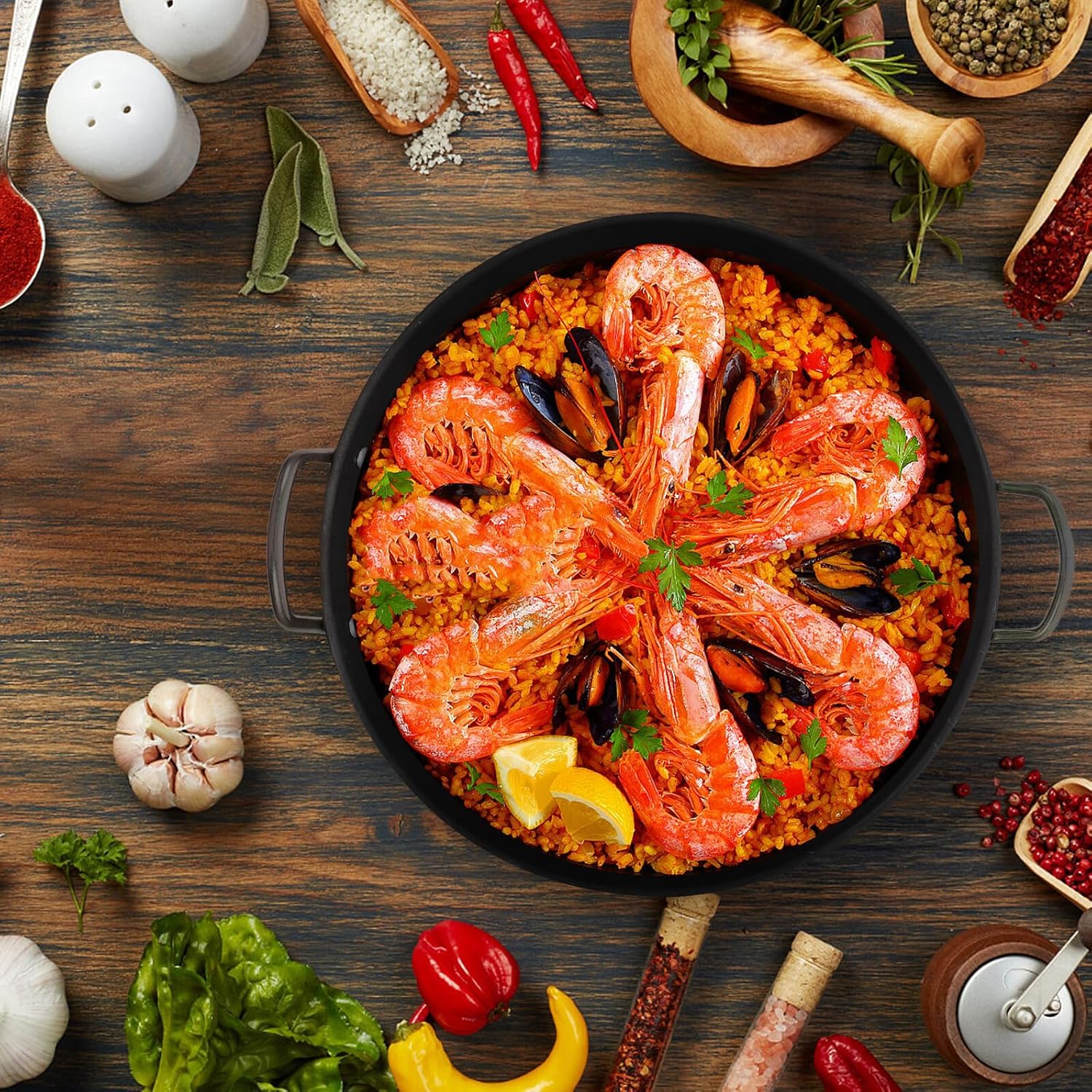 Concave Stainless Steel Frying Pan Nonstick Skillet High Heat Cooking Discada Heavy Duty Comal for Home Kitchen Supplies