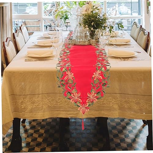 Miniatura 8 de Camino de mesa de Navidad, camino de mesa de corte, bufanda de algodón y lino, caminos de mesa de Navidad, bufanda de chimenea, mantel de mesa,