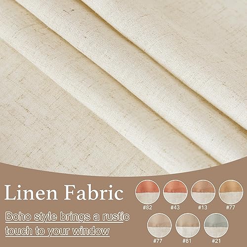 Miniatura 2 de NICETOWN Cenefas para ventanas, cenefas bohemias para ventana de cocina de granja sobre el fregadero, decoración de sala de estar, bolsillo para