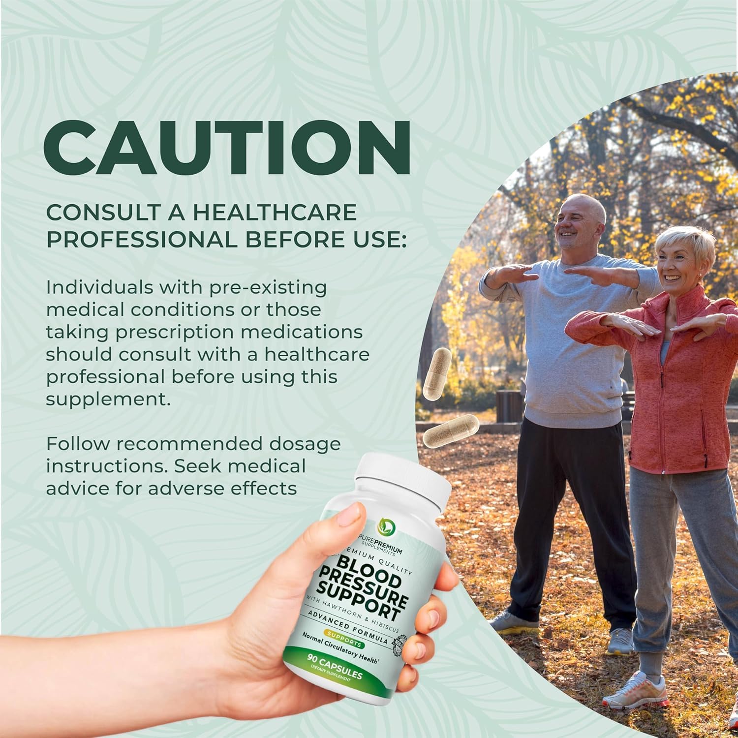 PurePremium Blood Pressure Supplements with Hawthorn Berry, Hibiscus - 90ct — Amazon image 8